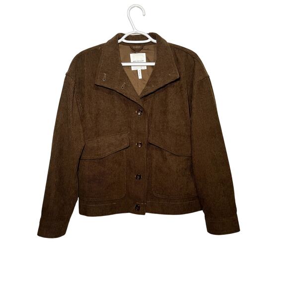 Anthropologie Avec Les Filles brown corduroy button down shacket womens medium - Picture 1 of 8